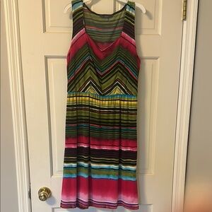 Multicolor Striped Sleeveless Dress